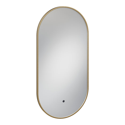 Fairford Velaro Slim Brushed Brass 400 x 800mm Mirror