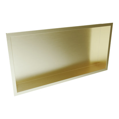 Fairford Inset Shower Niche 600 x 300 Brushed Brass