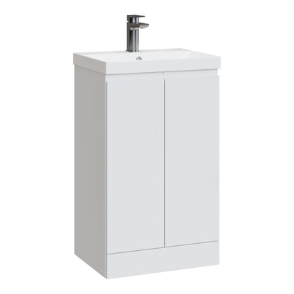 Fairford Finesse 500mm Satin White Floor Standing Vanity Unit