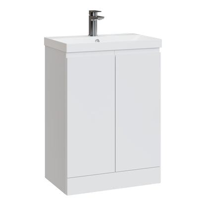 Fairford Finesse 600mm Satin White Floor Standing Vanity Unit