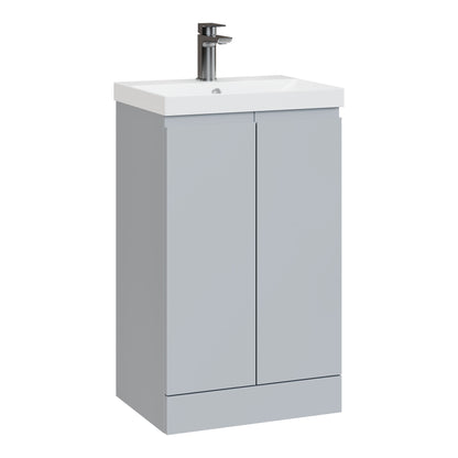 Fairford Finesse 500mm Satin Grey Floor Standing Vanity Unit