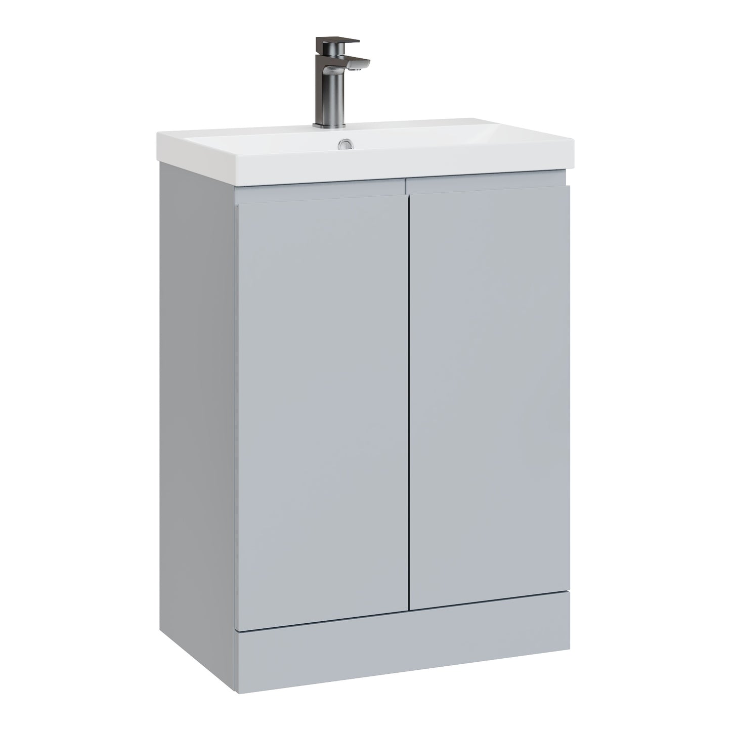 Fairford Finesse 600mm Satin Grey Floor Standing Vanity Unit