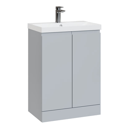 Fairford Finesse 600mm Satin Grey Floor Standing Vanity Unit