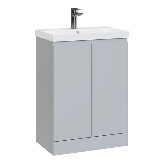 Fairford Finesse 600mm Satin Grey Floor Standing Vanity Unit