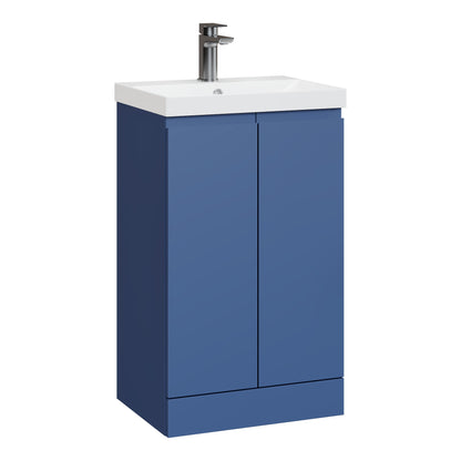 Fairford Finesse 500mm Satin Blue Floor Standing Vanity Unit