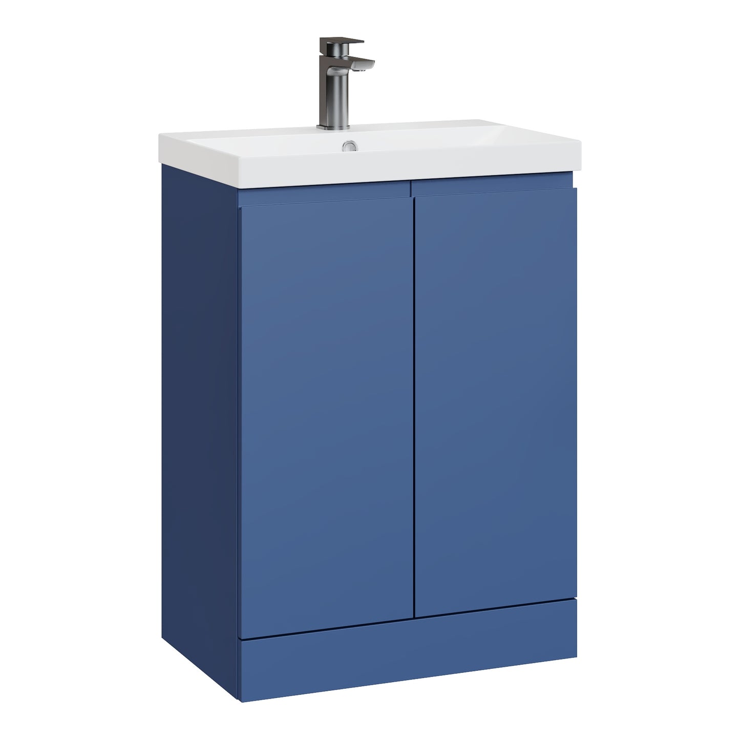 Fairford Finesse 600mm Satin Blue Floor Standing Vanity Unit