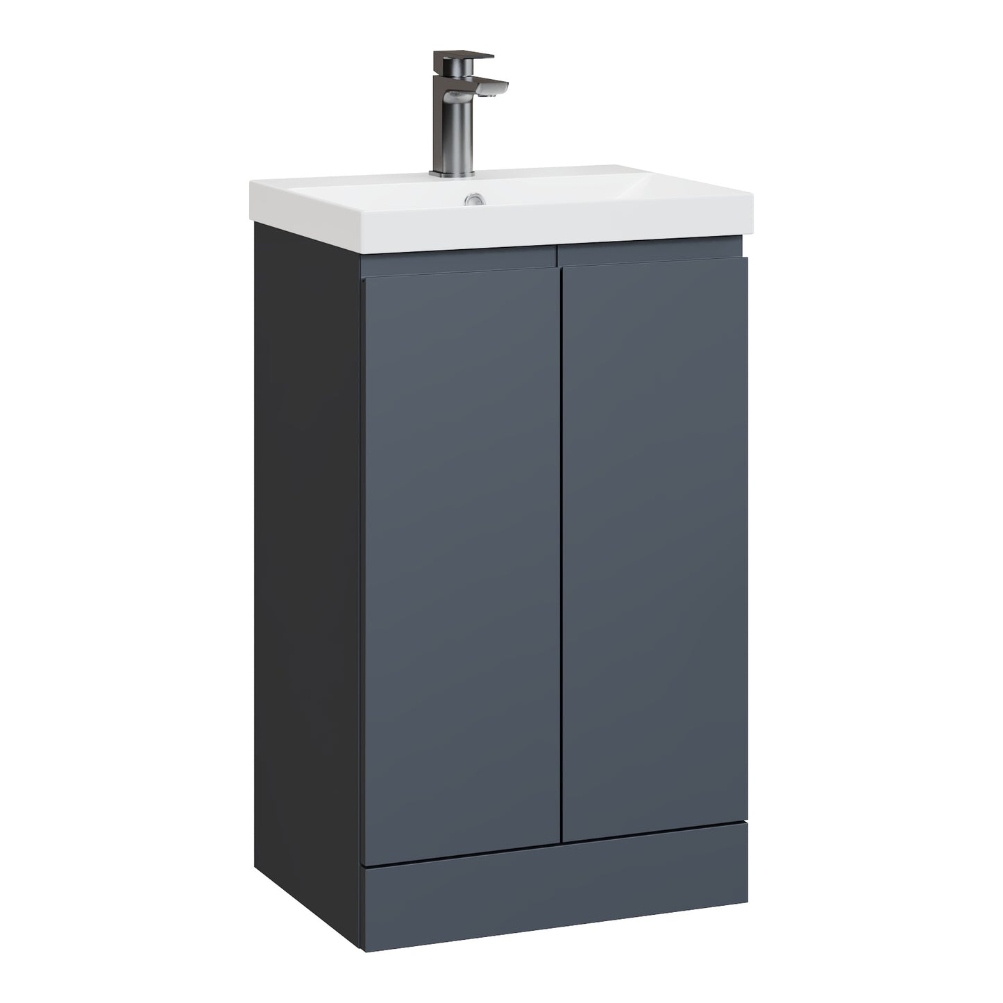 Fairford Finesse 500mm Soft Black Floorstanding 2-Door Vanity Unit