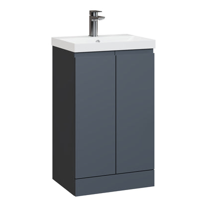 Fairford Finesse 500mm Soft Black Floorstanding 2-Door Vanity Unit