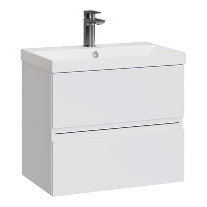 Fairford Finesse 600mm Satin White Wall Hung Vanity Unit