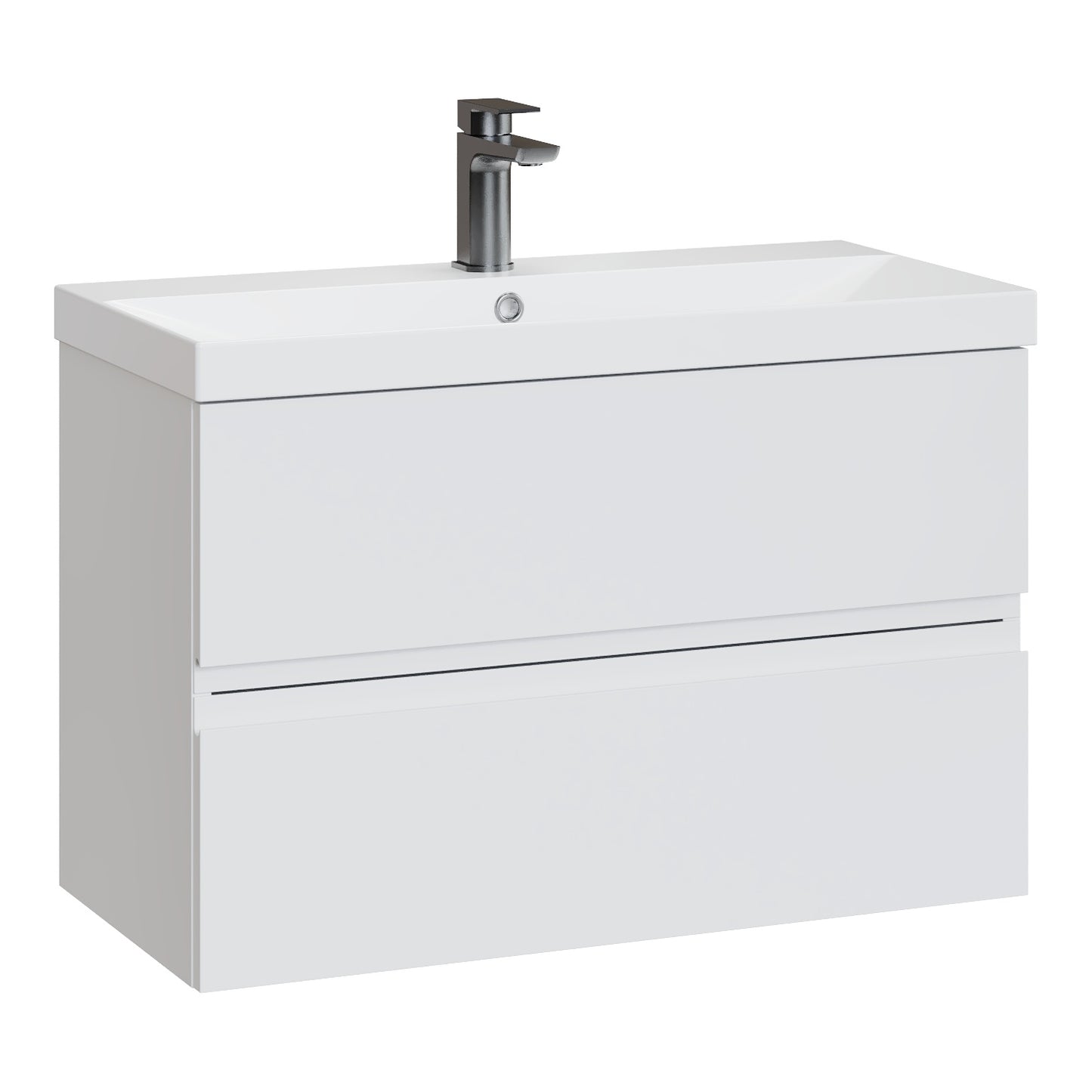 Fairford Finesse 800mm Satin White Wall Hung Vanity Unit