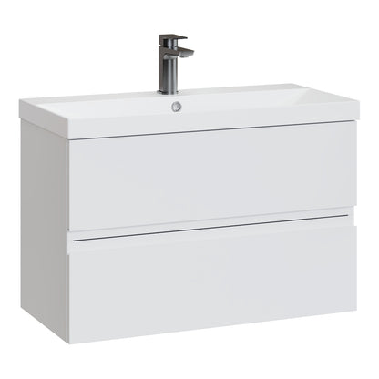 Fairford Finesse 800mm Satin White Wall Hung Vanity Unit