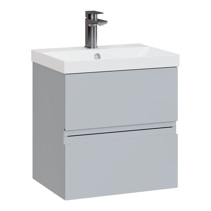 Fairford Finesse 500mm Satin Grey Wall Hung Vanity Unit