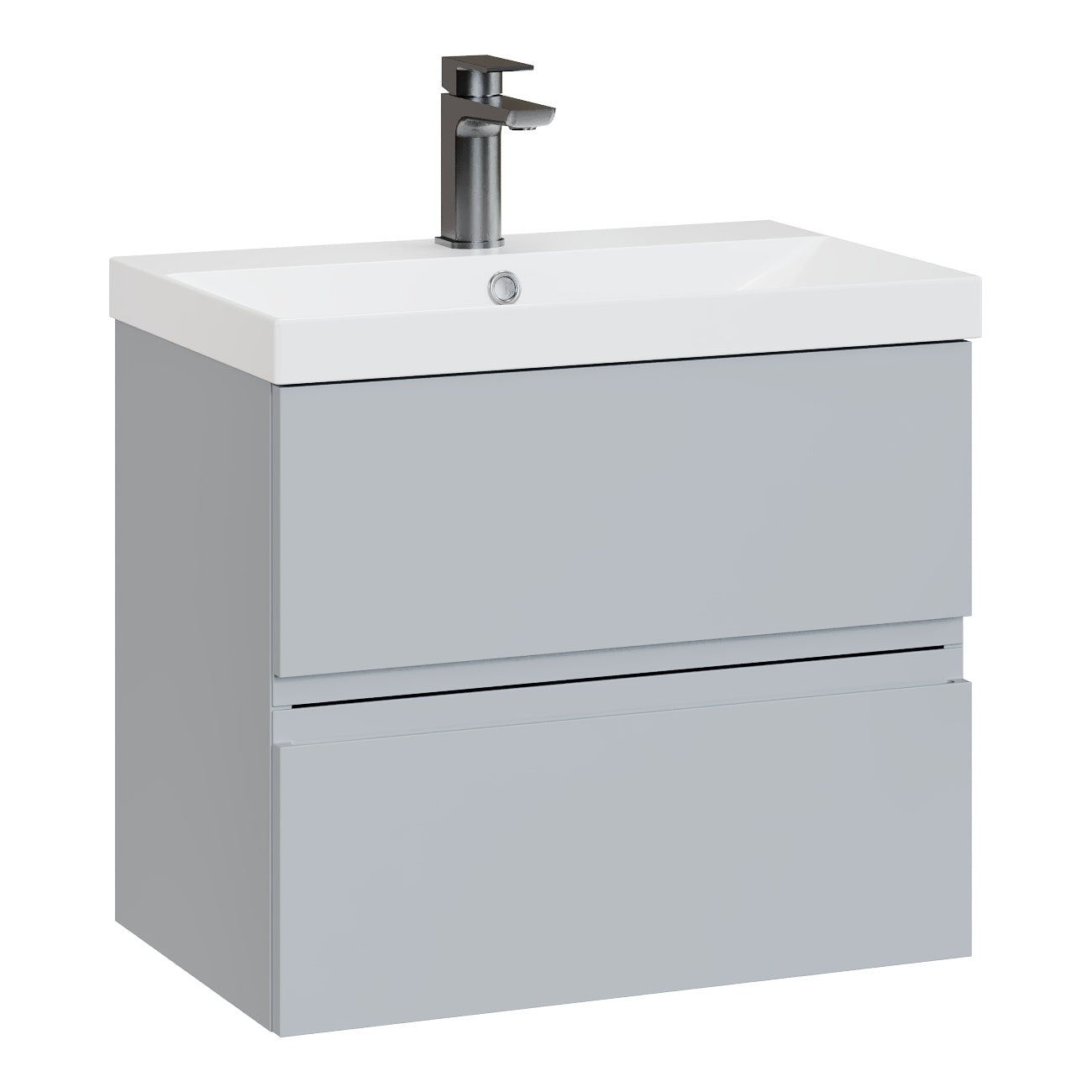 Fairford Finesse 600mm Satin Grey Wall Hung Vanity Unit