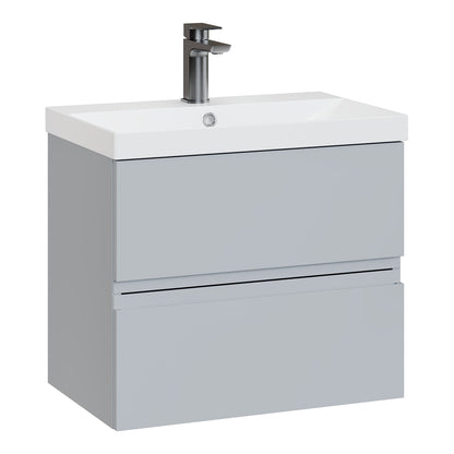 Fairford Finesse 600mm Satin Grey Wall Hung Vanity Unit