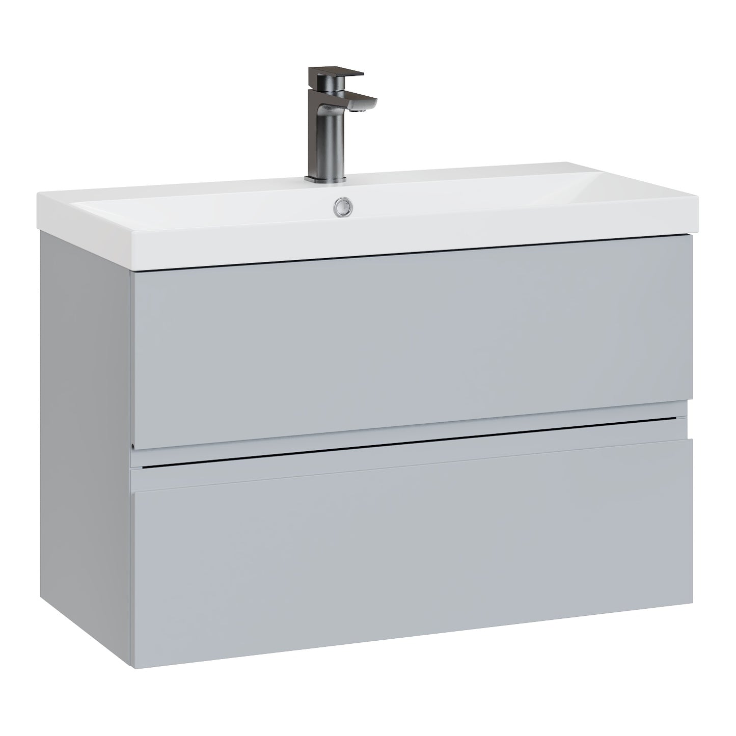 Fairford Finesse 800mm Satin Grey Wall Hung Vanity Unit