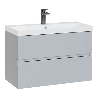 Fairford Finesse 800mm Satin Grey Wall Hung Vanity Unit