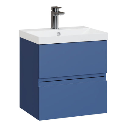 Fairford Finesse 500mm Satin Blue Wall Hung Vanity Unit