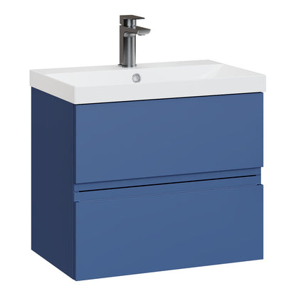 Fairford Finesse 600mm Satin Blue Wall Hung Vanity Unit