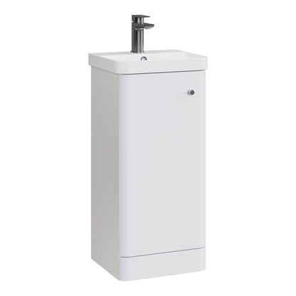 Fairford Crayo 400mm Gloss White Floor Standing Vanity Unit