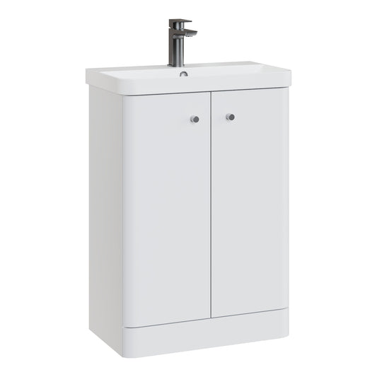 Fairford Crayo 600mm Gloss White Floor Standing Vanity Unit