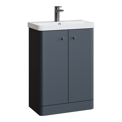 Fairford Crayo 600mm Soft Black Floor Standing Vanity Unit
