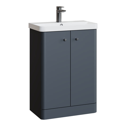 Fairford Crayo 600mm Soft Black Floor Standing Vanity Unit