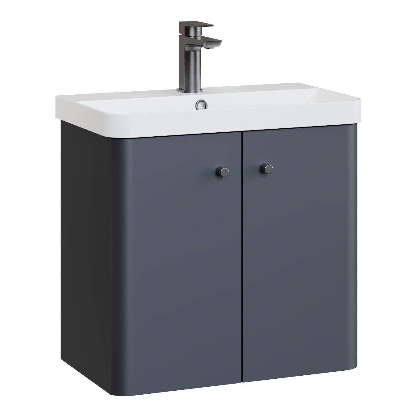 Fairford Crayo 600mm Soft Black Wall Hung Vanity Unit