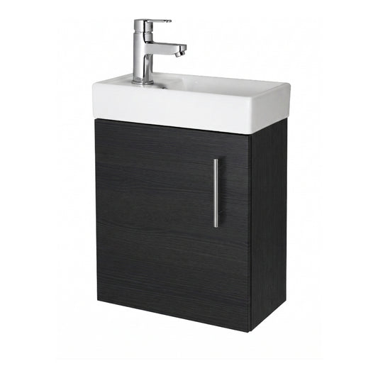 Fairford Minimalist 400mm Hacienda Black Floor Standing Vanity Unit