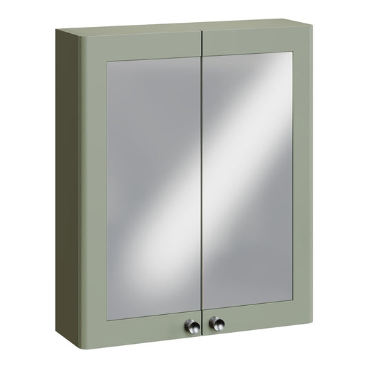 Fairford Laurel 600mm Satin Green Mirror Cabinet