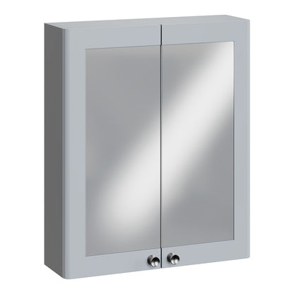 Fairford Laurel 600mm Satin Grey Mirror Cabinet