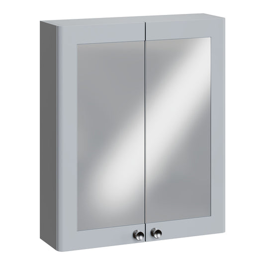 Fairford Laurel 600mm Satin Grey Mirror Cabinet