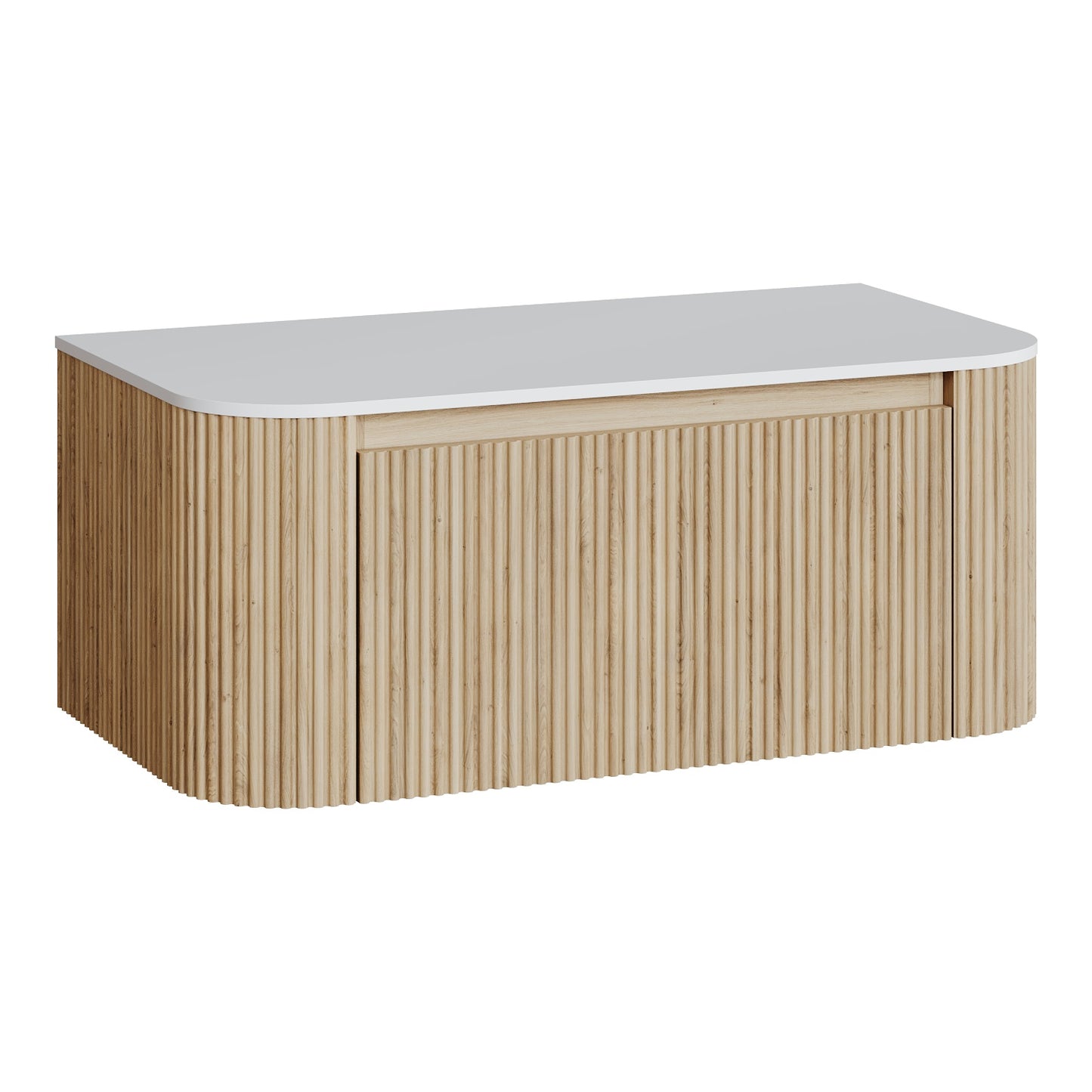 Fairford Sophia Country Oak 870mm Wall Hung Vanity Unit with Worktop