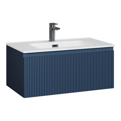 Fairford Sophia Midnight Shadow 800mm Wall Hung Vanity Unit with Basin
