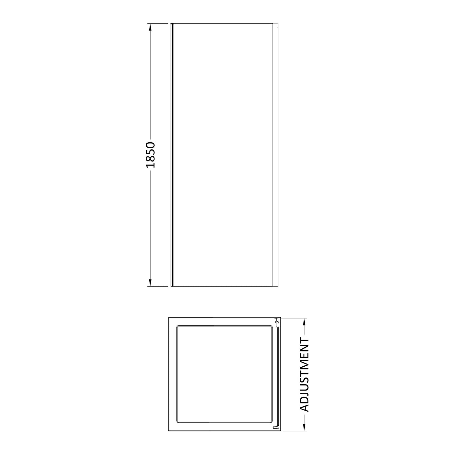 Fairford 5mm 700mm Chrome Enclosure Side Panel