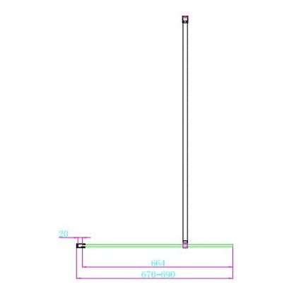Fairford 10mm 700mm Wetroom Screen