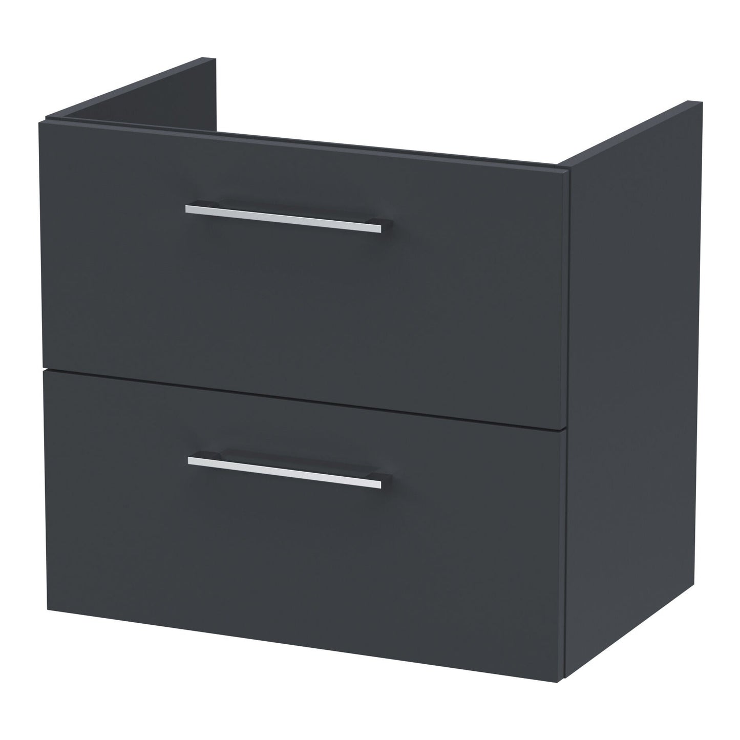 Fairford Aspri Soft Black 600mm 2 Drawer Wall Hung Vanity Unit