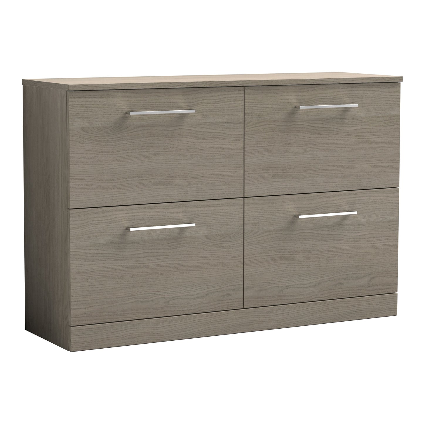 Fairford Aspri Solace Oak 1200mm 4 Drawer Floorstanding Vanity Unit with Worktop