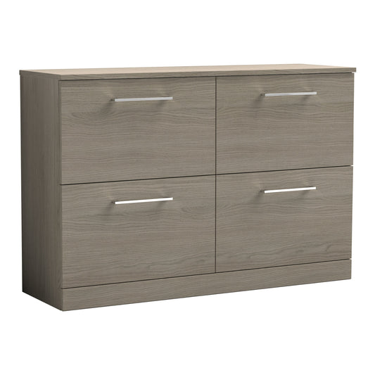 Fairford Aspri Solace Oak 1200mm 4 Drawer Floorstanding Vanity Unit with Worktop