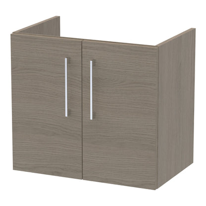 Fairford Aspri Solace Oak 600mm 2 Door Wall Hung Vanity Unit