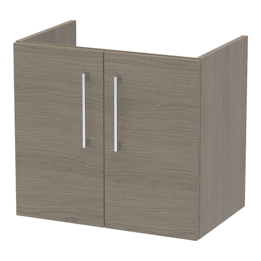 Fairford Aspri Solace Oak 600mm 2 Door Wall Hung Vanity Unit