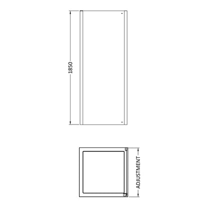 Fairford 6mm, 1000mm Shower Enclosure Side Panel