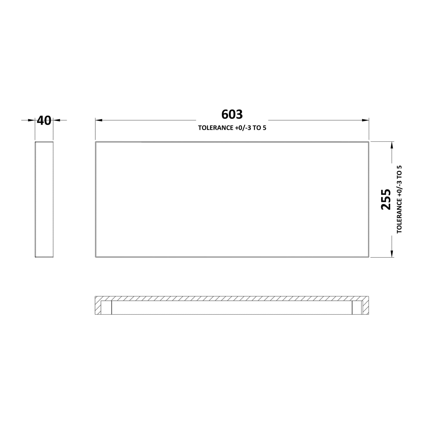 Fairford Union 600mm Slimline Worktop
