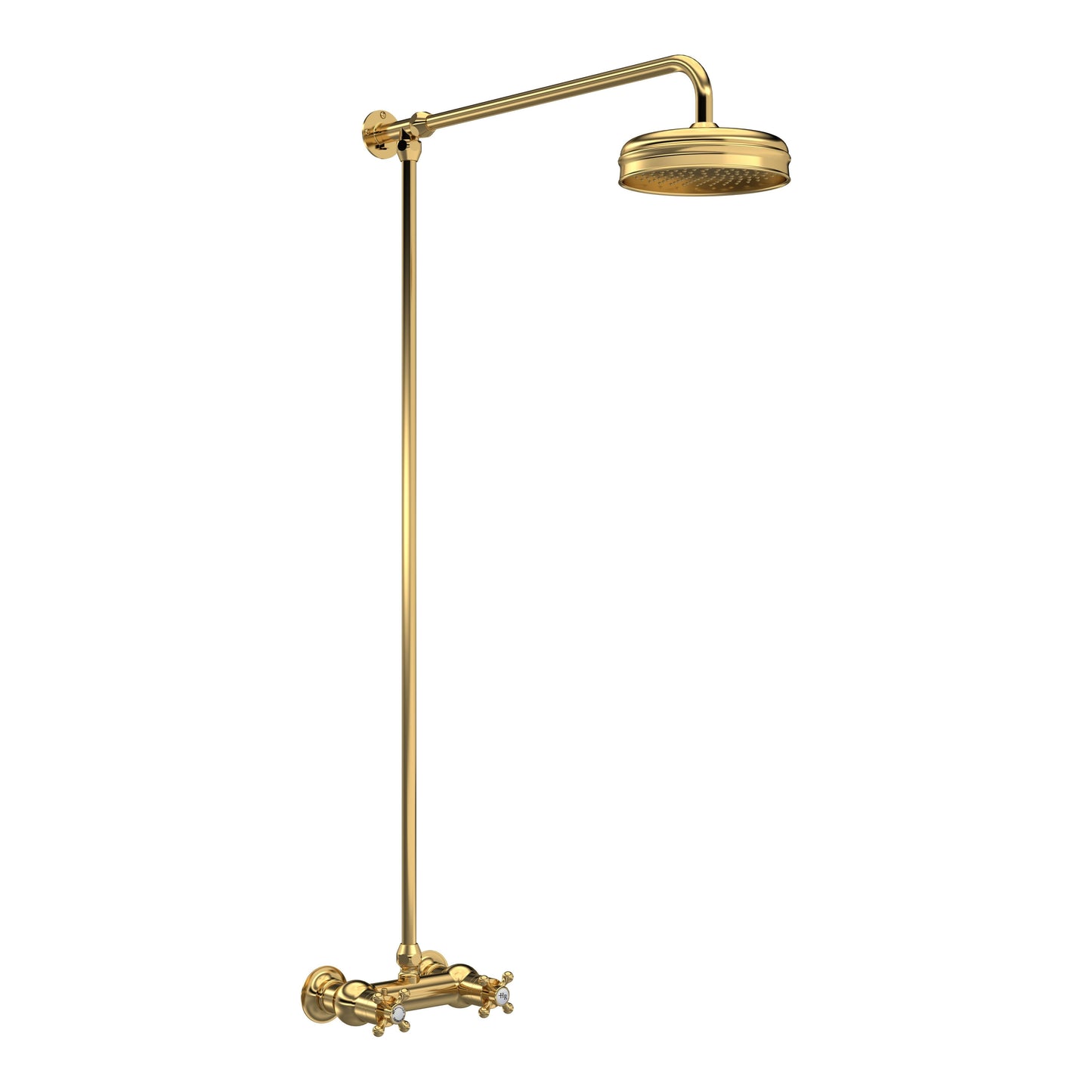 Fairford Winchester Brushed Brass Dual Outlet Bar Valve Shower Kit