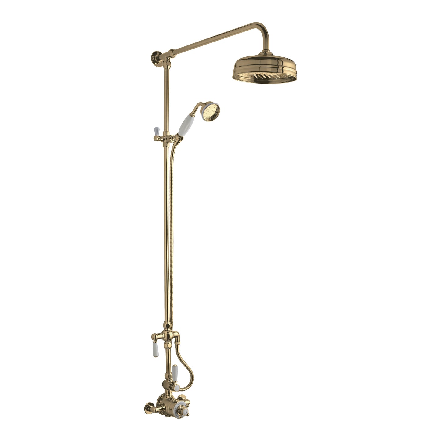 Fairford Winchester Pro Brushed Brass Single Outlet Shower Kit