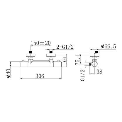 Fairford Element Brushed Brass Bar Valve