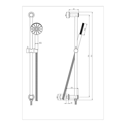 Fairford Element Brushed Brass Slide Rail Kit
