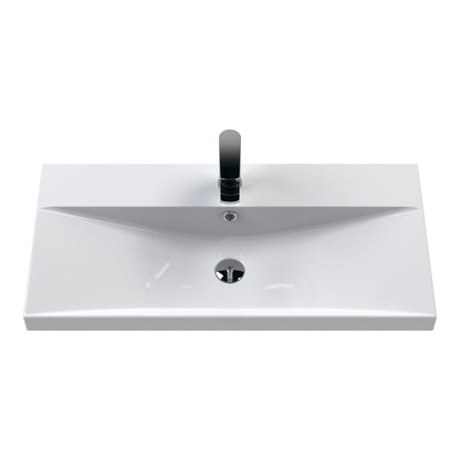 Fairford Finesse Soft Black 800mm 2 Drawer Wall Hung Vanity Unit