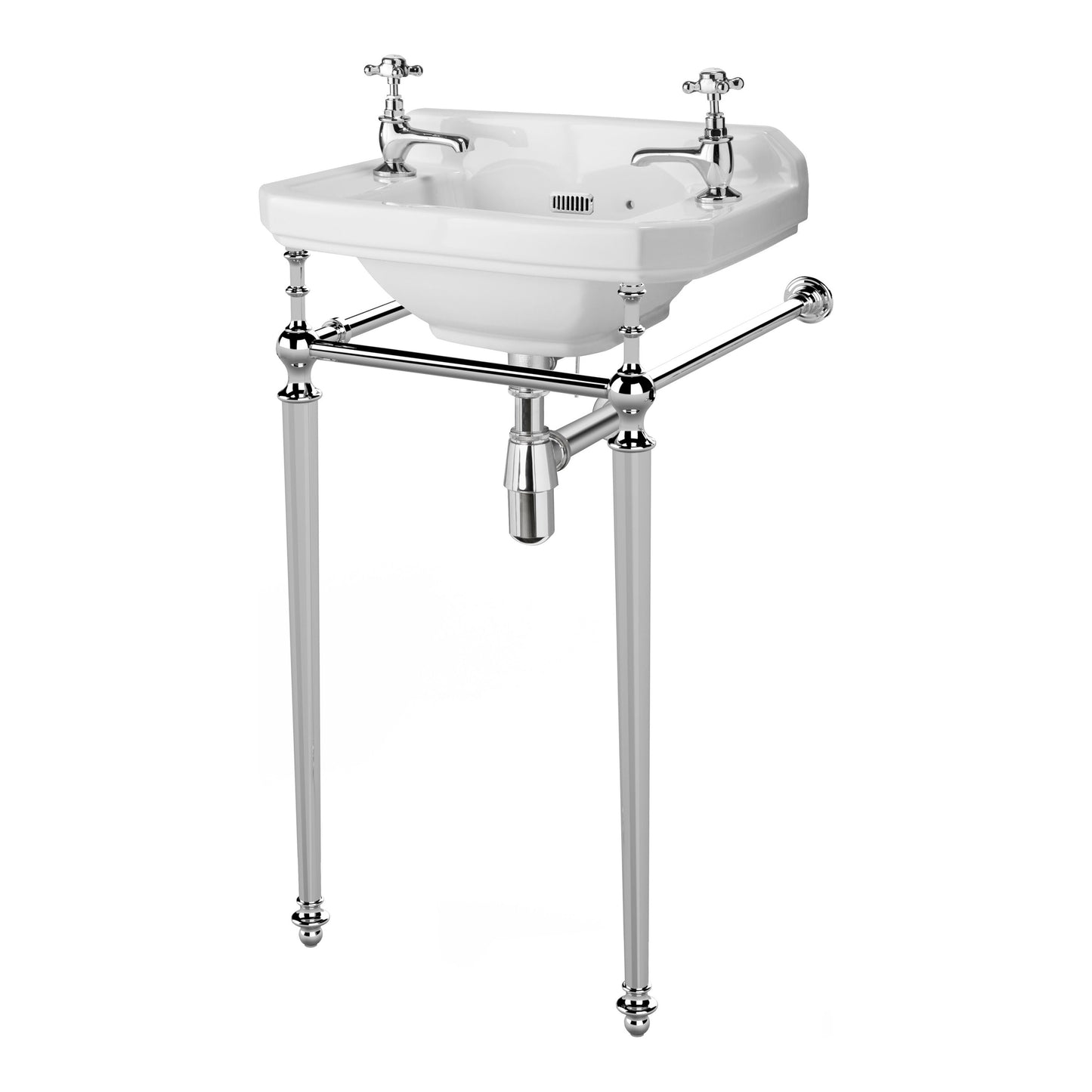 Fairford Hexam 560mm 2TH Basin with Wash Stand