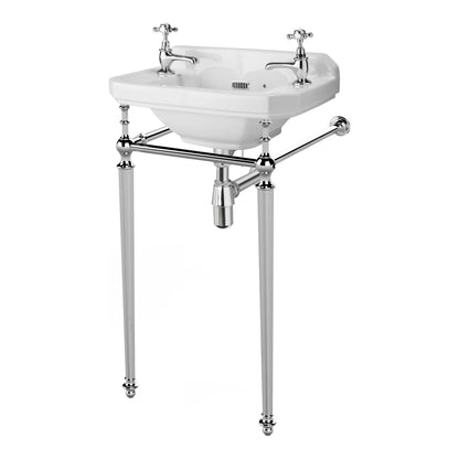 Fairford Hexam 560mm 2TH Basin with Wash Stand