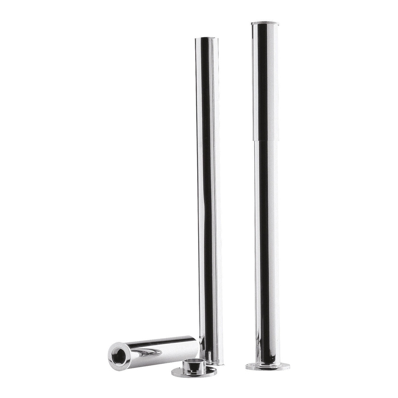 Fairford Hexam Bath Legs with Adjustable Shrouds, Chrome